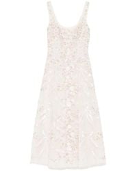 Needle & Thread - Floral-embroidered dress - Lyst