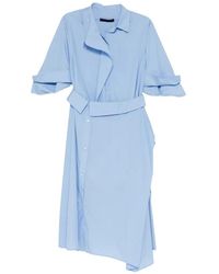Juun.J - Button-Down Layered Shirt Dress - Lyst