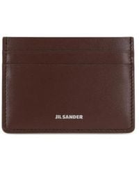 Jil Sander - Logo-Print Leather Cardholder - Lyst