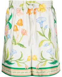 CASABLANCA - L'arche De Fleurie シルクショートパンツ - Lyst