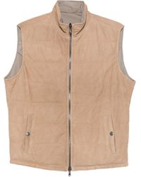 Barba Napoli - スエード キルティング ベスト - Lyst