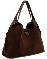 Ermanno Scervino - Sac À Main En Daim À Plaque Logo - Lyst