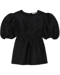Cecilie Bahnsen - Blouse Met Pofmouwen - Lyst