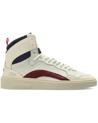 DSquared² - Rider High-Top Panelled Leather Sneakers - Lyst