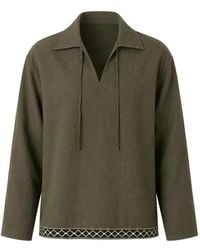 Commas - Resort Embroidered Front-Tie Shirt - Lyst