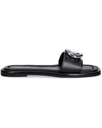 MICHAEL Michael Kors - Milan Logo-Plaque Flat Sandals - Lyst
