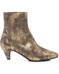 Roberto Del Carlo - Metallic Leather Ankle Boots - Lyst