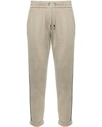 Brunello Cucinelli - Bead-trim Cropped Track Pants - Lyst