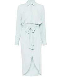 Semicouture - Robe Mi-Longue À Col V - Lyst
