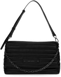 KARL LAGERFELD - Medium K/Essential Plie Flap Shoulder Bag - Lyst