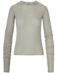 Rick Owens - Ribbed-Knit Hoodie - Lyst