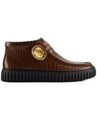 Clarks - X Martine Rose Torhill Hi Croc-Effect Leather Boots - Lyst