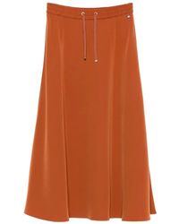 Herno - Drawstring-Fastening Maxi A-Line Skirt - Lyst