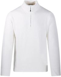 Altea - Quarter-Zip Knitted Sweater - Lyst