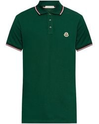 Moncler - Dreifarbig Abgesetztes Piquet-Poloshirt Aus Baumwolle, Herren, Größe - Lyst