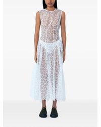 Cecilie Bahnsen - Floral Lace Midi Dress - Lyst