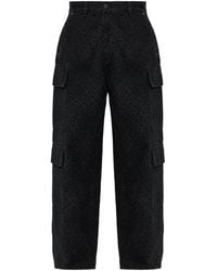 CASABLANCA - Monogram-Pattern Cargo Jeans - Lyst