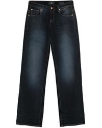 7 For All Mankind - Faded Straight-Leg Jeans - Lyst