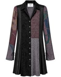 Marine Serre - Arthropoda Patchwork Shirt Mini Dress - Lyst