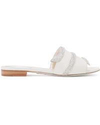 Rene Caovilla - Mules Con Decorazione Di Cristalli - Lyst