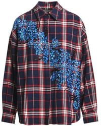 Essentiel Antwerp - Kirke Sequin-Embellished Checked Shirt - Lyst