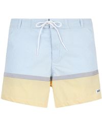 Gcds - Printed Striped Swim Shorts - Lyst