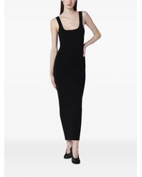 Entire studios - Robe Mi-Longue En Maille À Encolure Carrée - Lyst