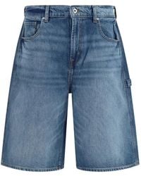 7 For All Mankind - Wide-Leg Denim Shorts - Lyst