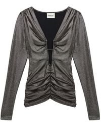 Isabel Marant - Buffy Metallic-Effect Blouse - Lyst