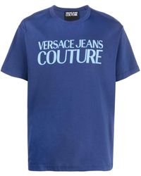 Versace Jeans Couture - T-Shirt Mit Logo-Print - Lyst