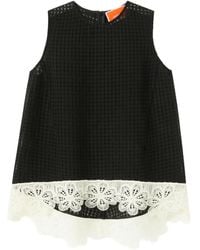 La DoubleJ - La Scala Lace-Hem Sleeveless Top - Lyst
