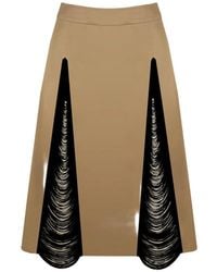 Contessa Mills - Madeleine Fringe-Detail Skirt - Lyst