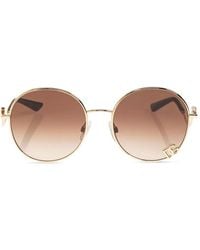 Dolce & Gabbana - Logo Round-Frame Sunglasses - Lyst