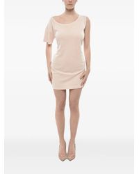DSquared² - One-Shoulder Tie-Belt Mini Dress - Lyst