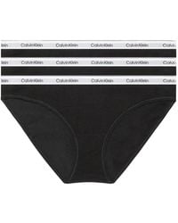 Calvin Klein - Set Van Drie Slips Met Logoband - Lyst