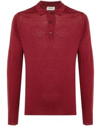 John Smedley - Long-sleeve Wool Polo Shirt - Lyst
