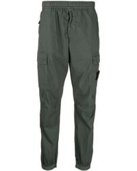 Stone Island - Cargo Broek Met Toelopende Pijpen En Compass-Logopatch - Lyst