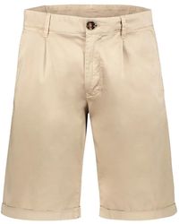 Moorer - Alicudi-Kel Pleated Turn-Up Shorts - Lyst