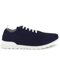 Kiton - Knitwear Logo Embroidery Sneakers - Lyst