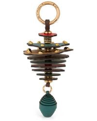 Etro - Leather Charm With Discs And Beehive Detail - Lyst