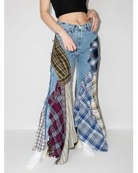 Natasha Zinko Patchwork Flared Jeans - Blue