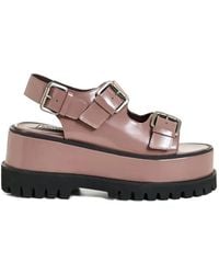 Essentiel Antwerp - Buckle Platform Sandals - Lyst