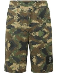 Philipp Plein - Logo-Patch Elasticated-Waistband Shorts - Lyst