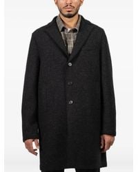 Harris Wharf London - Einreihiger Wollmantel mit Knopfverschluss - Lyst