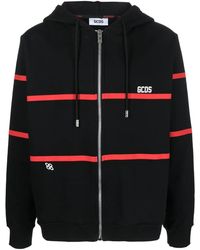 Gcds - Stripe-Print Zip-Up Hoodie - Lyst