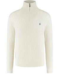 Polo Ralph Lauren - Gerippter Pullover mit Stehkragen - Lyst