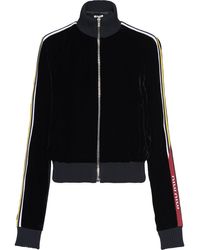 Miu Miu Technical Velvet Zipped Jacket - Black