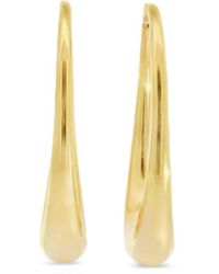 Lisa Nik - 18K Elongated Oval Hoop Earrings - Lyst
