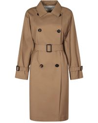 Max Mara - Belted Double-Breasted Trench Coat - Lyst