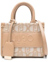 Liu Jo - Mini Logo-Charm Tote Bag - Lyst